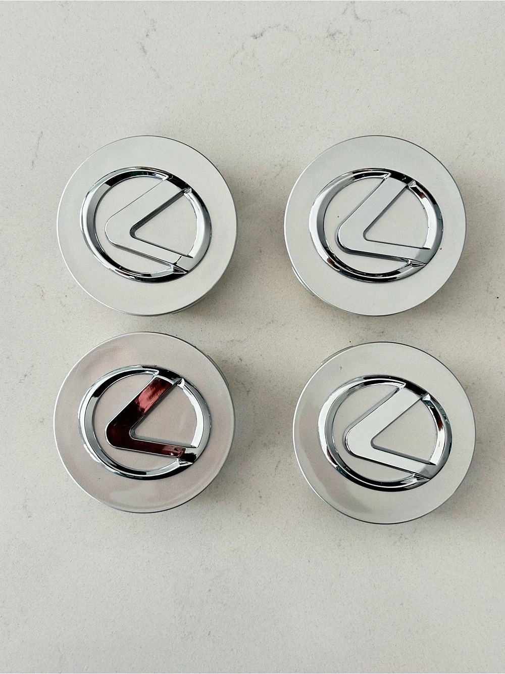 Set of 4 Pc Glossy Silver Lexus Wheel Center Hub Caps Rim Cover 62 mm
